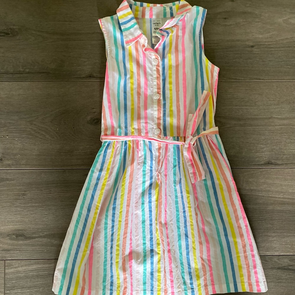Striped Button-Down Dress